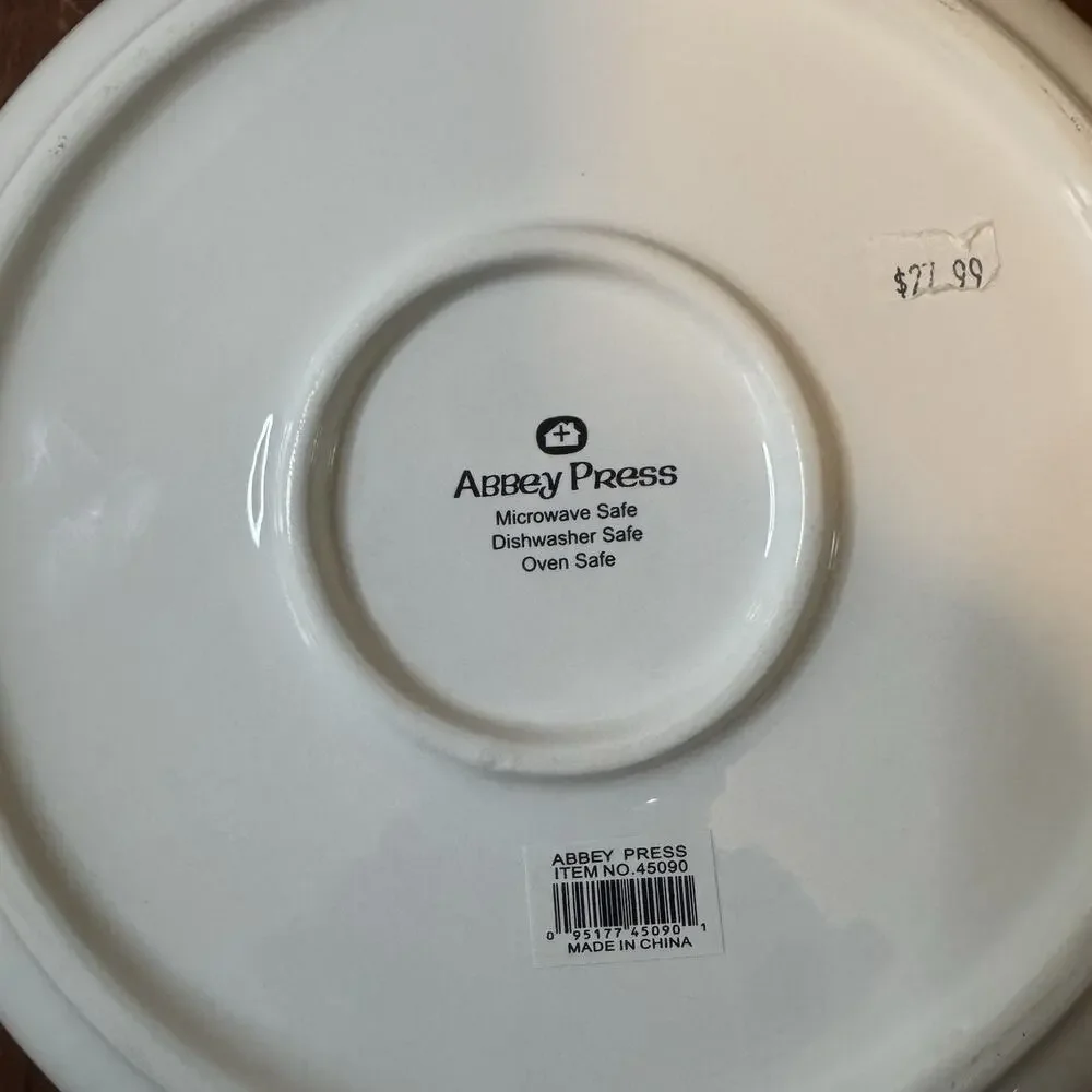 Abbey Press Irish Hearth Blessing Plate 11” Shamrock Clover Made in China